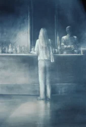 Girl in a Bar, 1995 (akryl på papir)